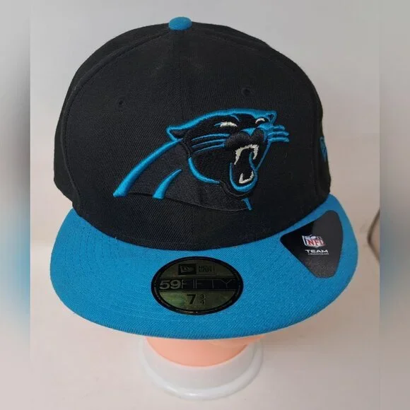 New Era 59Fifty NFL Team Carolina Panthers Hat Baseball Cap Football 7 3/4 - Picture 4 of 7